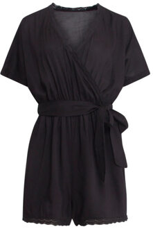 Smashed Lemon 25193 e viscose playsuit | Zwart - XXXL