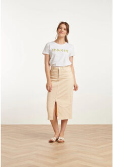 Smashed Lemon 25205 e denim midi-rok | Beige - XS