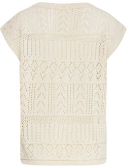 Smashed Lemon 25215 crochet top | Ecru - XXL