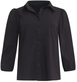 Smashed Lemon 25247 e blouse met knopentravelkwaliteit | Zwart - XXXL