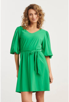 Smashed Lemon 25254 ballonmouwen jurktravelkwaliteit | Groen - S