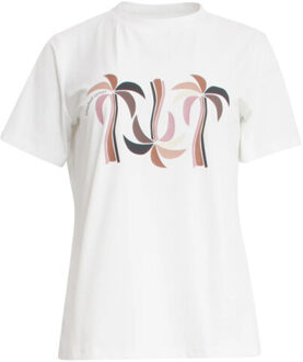 Smashed Lemon 25260 te t-shirt met palm printtravelkwaliteit | Wit - XXL