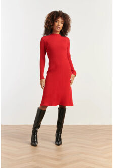 Smashed Lemon 25515, knit dress | Rood - 4XL
