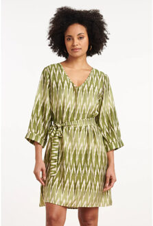 Smashed Lemon 35143, jurken | Bruin/groen - M