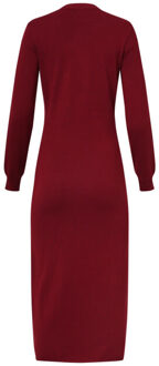 Smashed Lemon Damesgebreide jurk met lurex | Bordeaux - S