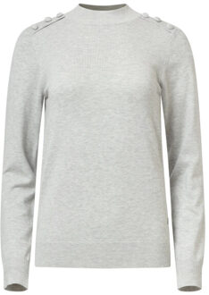 Smashed Lemon Damesgebreide top met lurex | Grijs - S