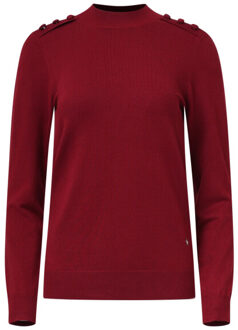 Smashed Lemon Damesgebreide top met lurex | - maat S Bordeaux