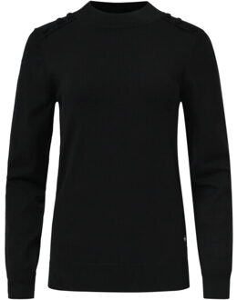 Smashed Lemon Damesgebreide top met lurex | - maat S Zwart