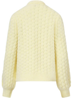 Smashed Lemon Damesgebreide vrouwelijke losvallende trui | Geel