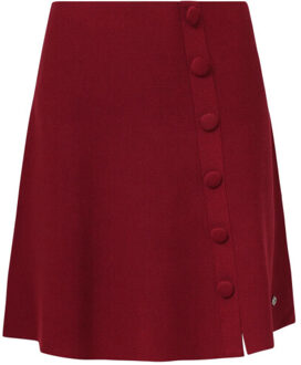 Smashed Lemon Damesgeknoopt gebreide rok | Bordeaux - XS