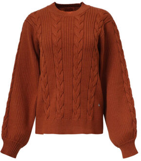 Smashed Lemon Damesgestructureerd gebreide trui | - maat XXXL Klaproos