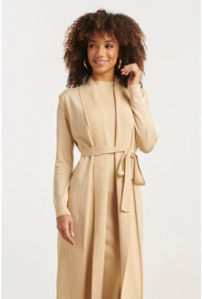 Smashed Lemon Damesgilet met lurex | Beige - 4XL