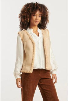 Smashed Lemon Dameslammy gilet | Beige - M