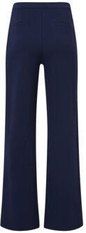 Smashed Lemon Damesstretch charcoal broek met wijde pijpen | Blauw - XL