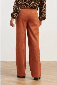 Smashed Lemon Damessuède broek | - maat M Klaproos