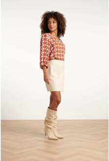 Smashed Lemon Damessuède rok | Beige - M