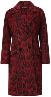 Smashed Lemon Dierenprint jas in rood met zwart | - maat XS