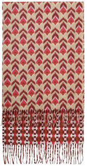 Smashed Lemon Dubbelzijdige sjaal met aztec en retro print in cognac | Klaproos - One size