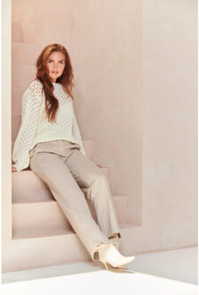 Smashed Lemon Gebreide damestop | Wit - M