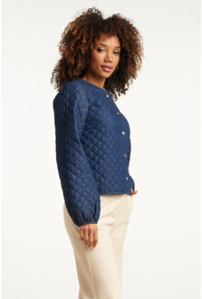 Smashed Lemon Jeansjack van donkerblauw denim | - XXXL