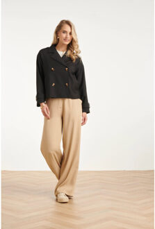 Smashed Lemon Kort double-breasted trench coat | Zwart - XL