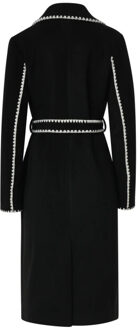 Smashed Lemon Lange jas met contraststiksel | Zwart - XXL