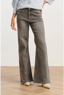 Smashed Lemon Mediumblauwe flared jeans | - maat XS Grijs
