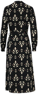 Smashed Lemon Ornamental geprint zwart en wit travel jurk | - XXL