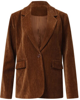 Smashed Lemon Retro chic bruine blazer | - maat XL