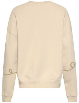 Smashed Lemon Sweater met goudkleurige borduring | Wit - XS