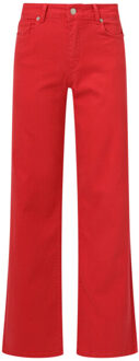 Smashed Lemon Wide leg jeans | Rood - 4XL