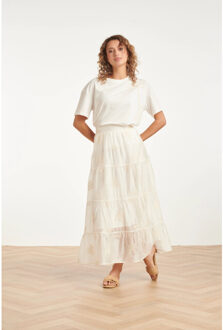 Smashed Lemon Wit t-shirt met geborduurde palmboom |