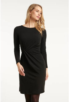 Smashed Lemon Zwarte getailleerde elegante jurk | - XS