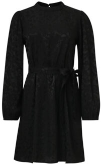 Smashed Lemon Zwarte jacquard jurk | - XXXL