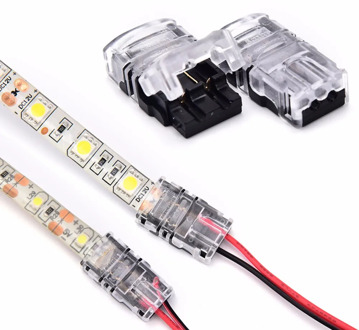 SMD 5050 5630 LED Tape Light Waterproof Connection Conductor 2pin LED Strip to Wire Connector for 8/10mm Single Color IP65