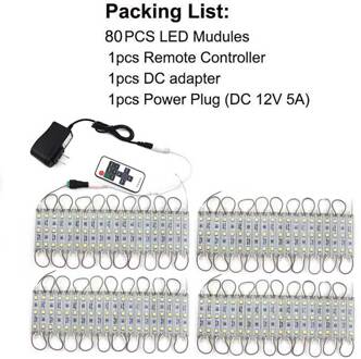 Smd 5050 Led Module Licht 3 Led DC12V Waterdichte Advertentie Teken Store Front Light Strip Lamp Modules Lights Kit Wit kleur 80stk Kit