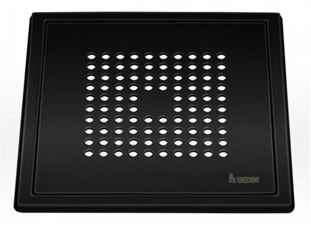 Smedbo Afvoerrooster Outline 20x20 cm RVS Zwart