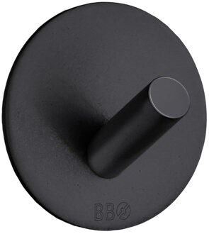 Smedbo BB - Handdoekhaak - zelfklevend - RVS Mat zwart BB1090 Zwart mat
