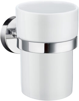 Smedbo Bekerhouder Smedbo Home met Porselein 7,5x9,3x9,8 cm Chroom