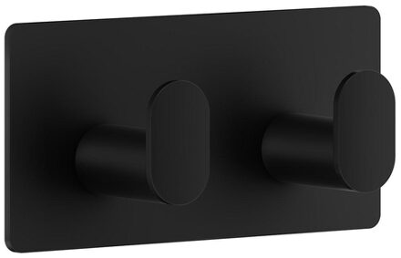Smedbo Beslagboden Cube Handdoekhouder - 9.6x4.8cm - zelfklevend - RVS Mat Zwart BB456 Zwart mat