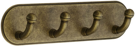 Smedbo Beslagsboden Handdoekhouder - 19x4.8x3.5cm - zelfklevend - Zinklegering Messing Antiek BA1124 Messing antiek verchroomd (goud)