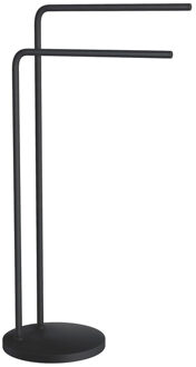 Smedbo Beslagsboden Handdoekhouder - 40x80x25cm - Staal Mat zwart BB1231 Zwart mat