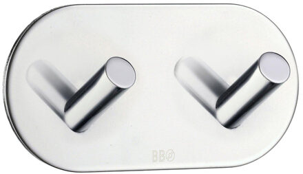 Smedbo Beslagsboden Handdoekhouder - 9.6x4.8x3.2cm - zelfklevend - RVS Gepolijst Edelstaal BB1092 Zwart mat gepolijst