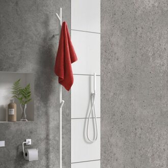 Smedbo Dry Handdoekradiator - 10.7x172x8cm - ophangen - RVS Mat Wit FX710 Wit mat