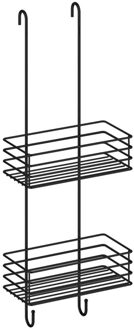 Smedbo Dubbele Douchemand Hangend Ronde Haken Smedbo Zelfklevend 66x25x12 cm Zwart