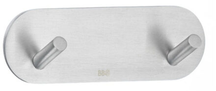 Smedbo Dubbele Haak Smedbo Xtra Design Mini Geborsteld RVS