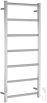 Smedbo Elektrische Handdoekradiator Smedbo Dry High 121,2x50 cm 80W RVS Glans RVS gepolijst
