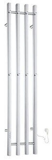 Smedbo Elektrische Handdoekradiator Smedbo Dry Verticaal 30x150 cm 120W RVS Gepolijst