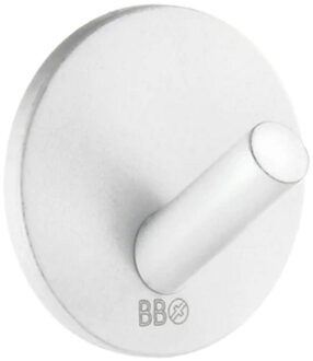 Smedbo Haak Smedbo Xtra Design Mini 30 mm Rond Zelfklevend Wit Smedbo