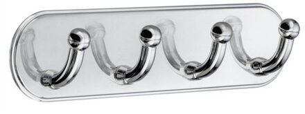 Smedbo Hakenrek Smedbo Xtra Design Met 4 Haken Gepolijst Chroom Glanzend Chroom